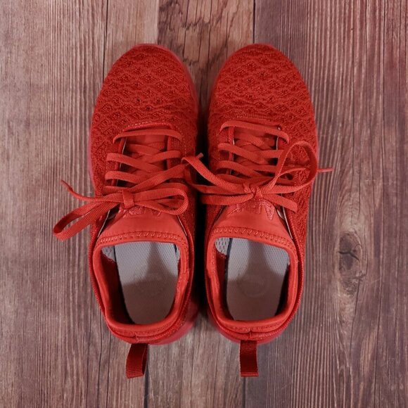 APL Womens Size 6.5 Techloom Phantom Red Knit Lace Up Running Shoes - Picture 6 of 14